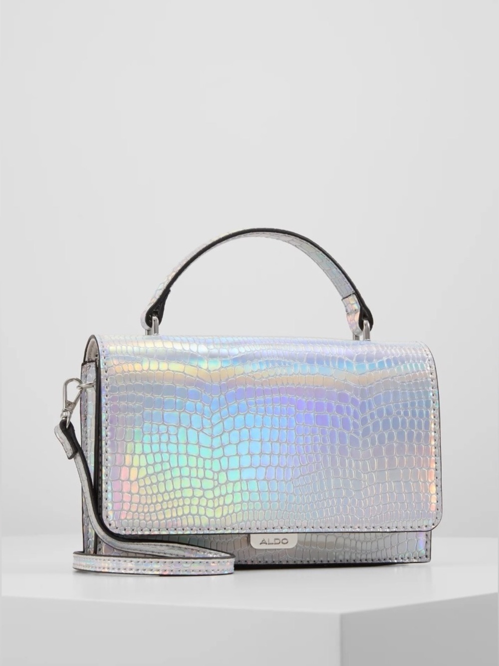 Aldo Iridescent Faux Croc Crossbody